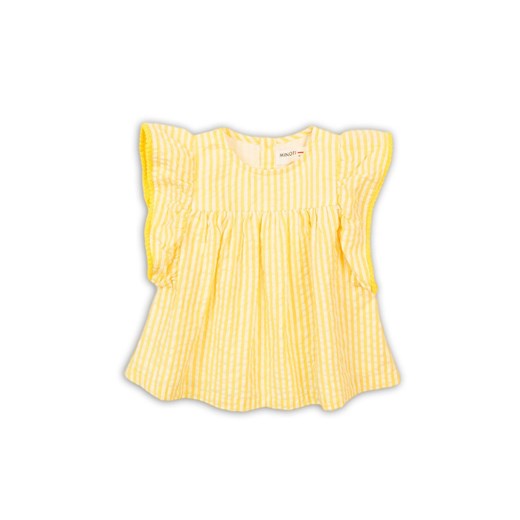 Top niemowlęcy w paseczki z ozdobnymi rękawami w żółte paseczki ze sklepu 5.10.15 w kategorii Koszulki niemowlęce - zdjęcie 169726335