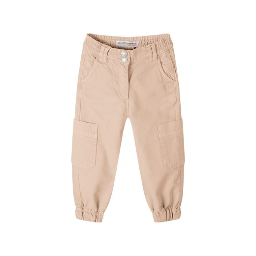 Spodnie typu bojówki z bawełny niemowlęce- brzoskwiniowe ze sklepu 5.10.15 w kategorii Spodnie i półśpiochy - zdjęcie 169726468