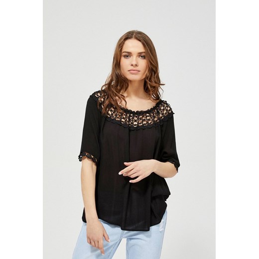 Koszula damska typu hiszpanka z haftem czarna ze sklepu 5.10.15 w kategorii Bluzki damskie - zdjęcie 169726489