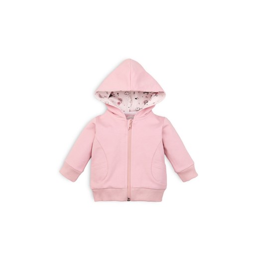 Różowa bluza niemowlęca z kapturem z bawełny organicznej ze sklepu 5.10.15 w kategorii Bluzy i swetry - zdjęcie 169726657