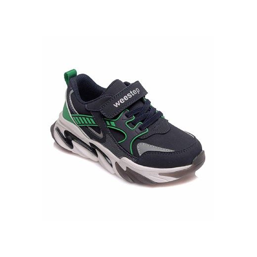Sportowe buty chłopięce granatowo-zielone Weestep ze sklepu 5.10.15 w kategorii Buty sportowe dziecięce - zdjęcie 169727099