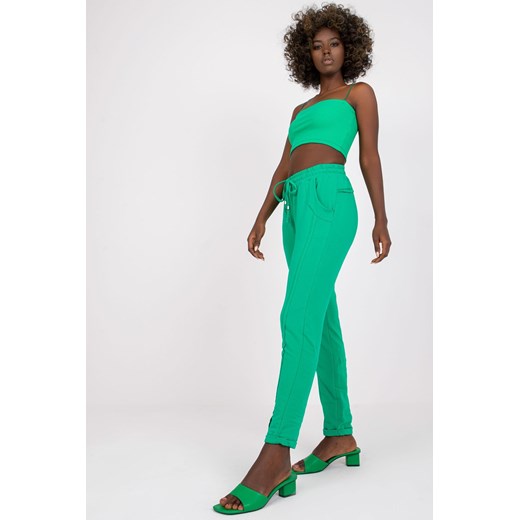 Spodnie dresowe damskie -  zielone ze sklepu 5.10.15 w kategorii Spodnie damskie - zdjęcie 169727795