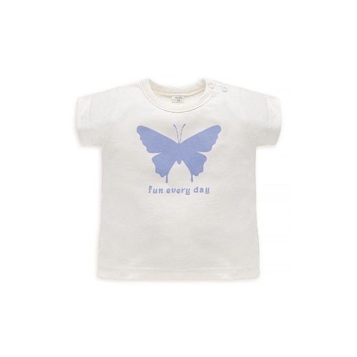 T-shirt niemowlęcy z bawełny Imagine ecru ze sklepu 5.10.15 w kategorii Koszulki niemowlęce - zdjęcie 169727838