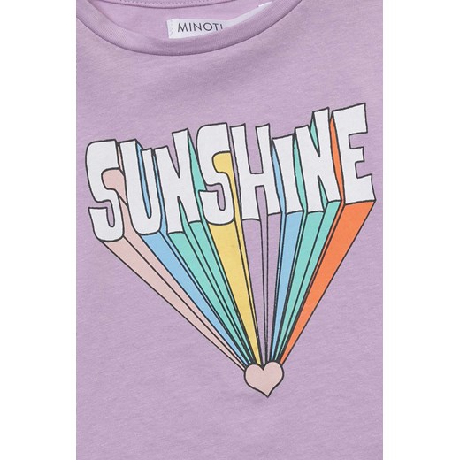 Fioletowy t-shirt niemowlęcy z bawełny- Sunshine Minoti 80/86 5.10.15