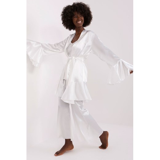 Biała trzyczęściowa piżama damska z topem ze sklepu 5.10.15 w kategorii Piżamy damskie - zdjęcie 169728028