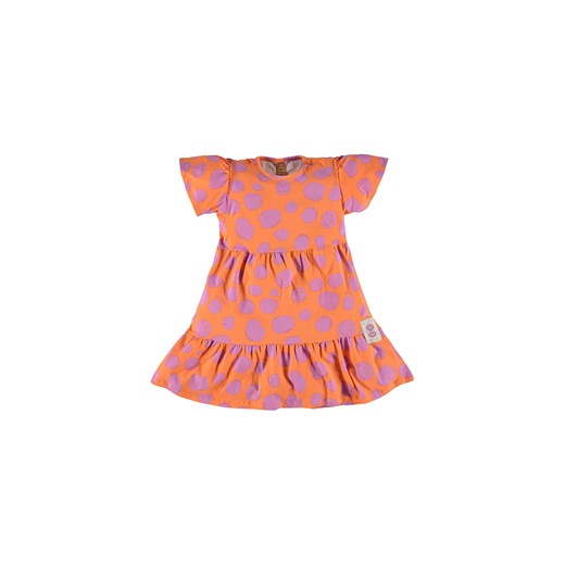 Pomarańczowa sukienka dziewczęca w kropki ze sklepu 5.10.15 w kategorii Sukienki dziewczęce - zdjęcie 169728235