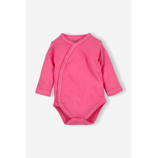 Body niemowlece z bawelny organicznej dla dziewczynki kolor malinowy długi rękaw ze sklepu 5.10.15 w kategorii Body niemowlęce - zdjęcie 169728306