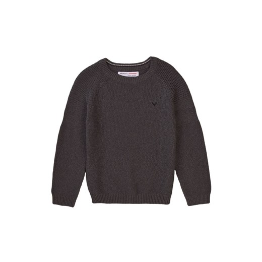 Niemowlęcy klasyczny sweter ozdobiony haftem - szary Minoti 86/92 wyprzedaż 5.10.15