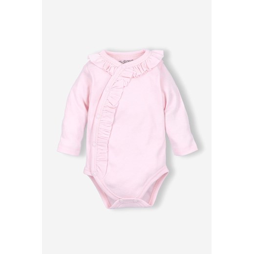 Body niemowlęce z bawełny organicznej dla dziewczynki - różowe Nini 56 5.10.15