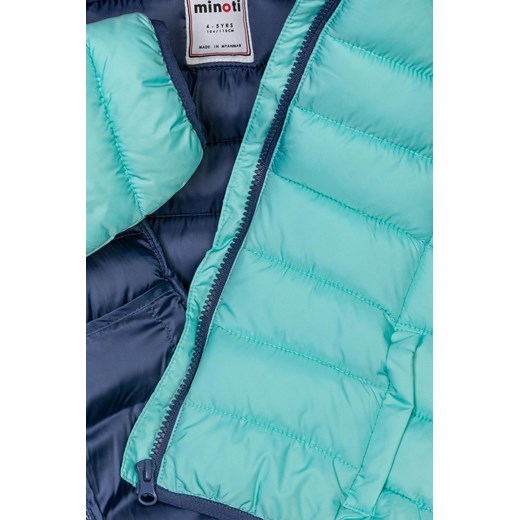 Dziewczęca kurtka pikowana ocieplana ze stójką- błękitna Minoti 104/110 okazyjna cena 5.10.15