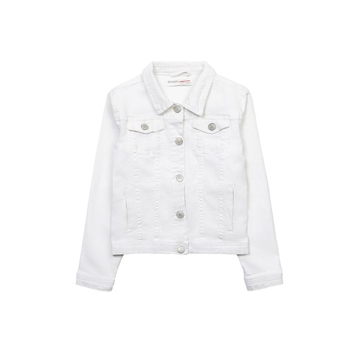 Biała bawełniana kurtka twill dla dziewczynki Minoti 104/110 5.10.15