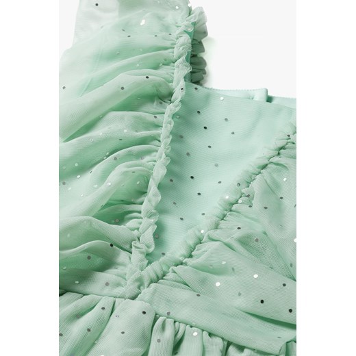 Zielona elegancka sukienka dla dziewczynki Lincoln & Sharks By 5.10.15. 158 5.10.15 promocyjna cena