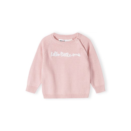 Różowy komplet niemowlęcy z bawełny- bluzka i legginsy- Hello little one Minoti 74/80 okazyjna cena 5.10.15