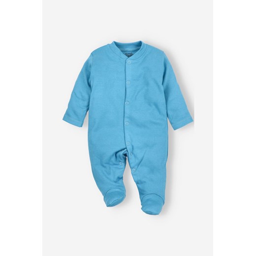 Pajac niemowlęcy z bawełny organicznej dla chłopca niebieski ze sklepu 5.10.15 w kategorii Pajacyki - zdjęcie 169729558