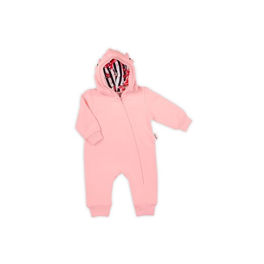 Pajac niemowlęcy z kapturem - różowy ze sklepu 5.10.15 w kategorii Pajacyki - zdjęcie 169729915