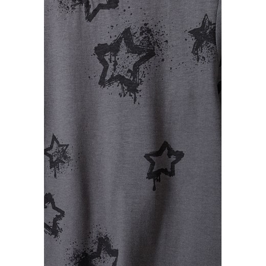 Szara bluzka chłopięca z długim rękawem w gwiazdy Minoti 104/110 promocja 5.10.15