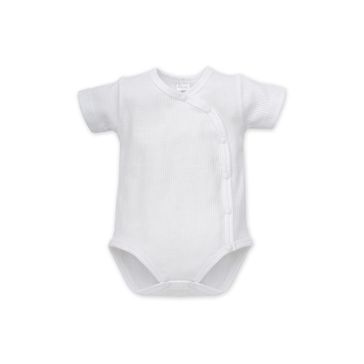 Body kopertowe niemowlęce z krótkim rękawem białe ze sklepu 5.10.15 w kategorii Body niemowlęce - zdjęcie 169730366