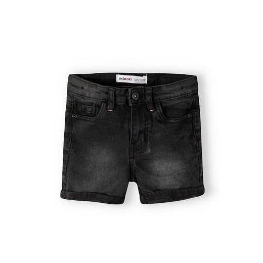Czarne jeansowe krótkie spodenki dla chłopca Minoti 116/122 5.10.15