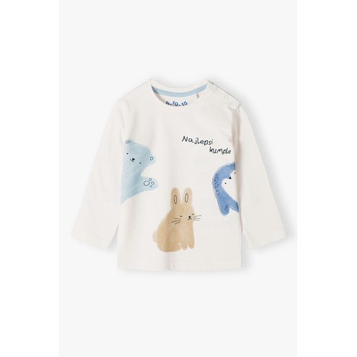 Bawełniana bluzka niemowlęce "Najlepsi kumple" ze sklepu 5.10.15 w kategorii Kaftaniki i bluzki - zdjęcie 169730677