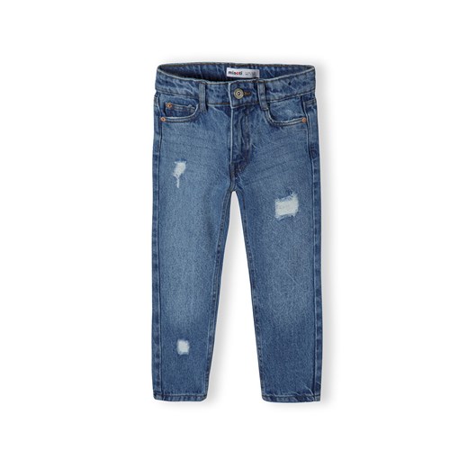 Niebieskie spodnie jeansowe dla chłopca - Minoti ze sklepu 5.10.15 w kategorii Spodnie chłopięce - zdjęcie 169731105