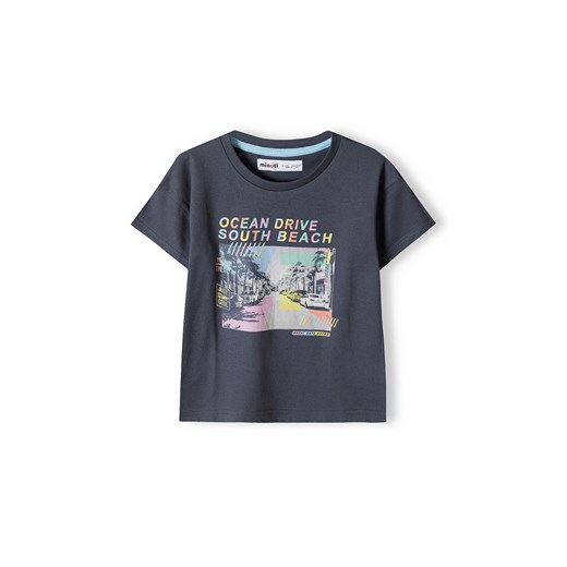 Bawełniana koszulka chłopięca z nadrukiem ze sklepu 5.10.15 w kategorii T-shirty chłopięce - zdjęcie 169731137