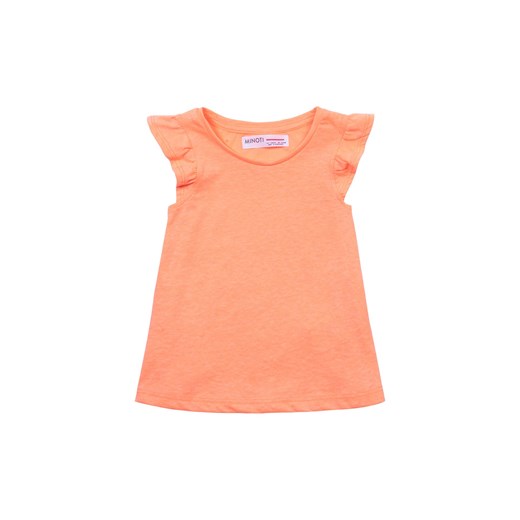 Pomarańczowa bluzka dzianinowa dziewczęca z falbankami ze sklepu 5.10.15 w kategorii Bluzki dziewczęce - zdjęcie 169731176