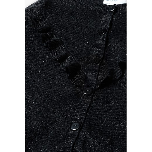 Czarny elegancki sweter dla dziewczynki zapinany na guziki 5.10.15. 104 promocja 5.10.15