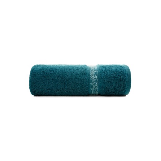 Turkusowy ręcznik 50x90 cm z ozdobnym pasem ze sklepu 5.10.15 w kategorii Ręczniki - zdjęcie 169731688