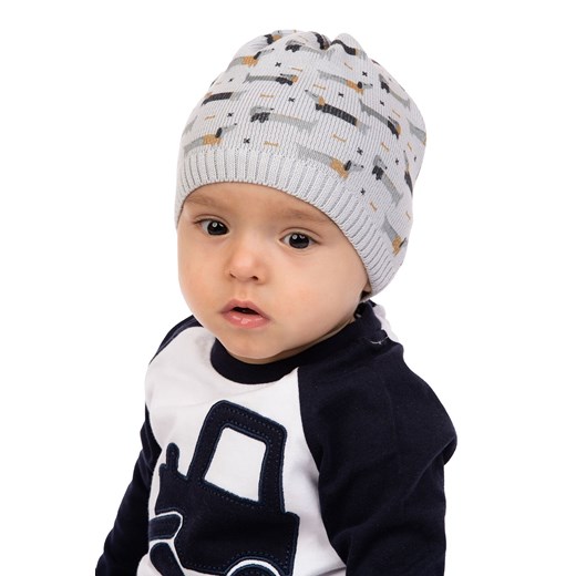 Czapka niemowlęca bawełniana w pieski ze sklepu 5.10.15 w kategorii Czapki dziecięce - zdjęcie 169731806
