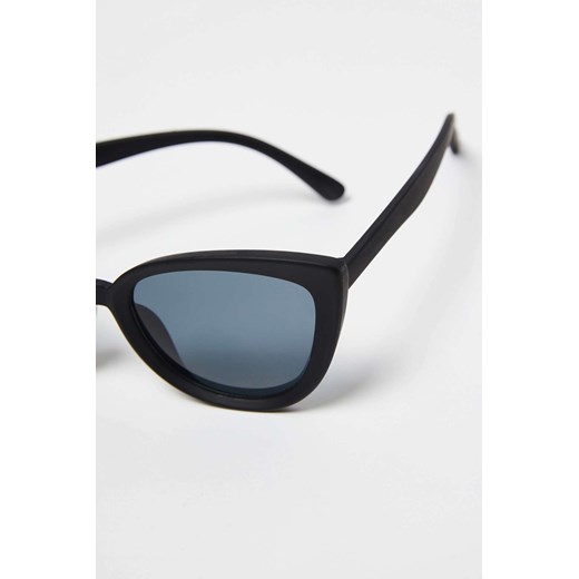 Okulary przeciwsłoneczne typu kocie oko - czarne one size okazyjna cena 5.10.15