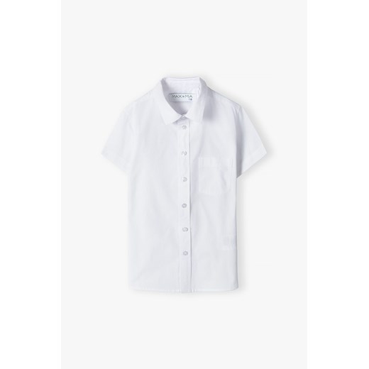 Biała koszula chłopięca z krótkim rękawem ze sklepu 5.10.15 w kategorii Koszule chłopięce - zdjęcie 169732318