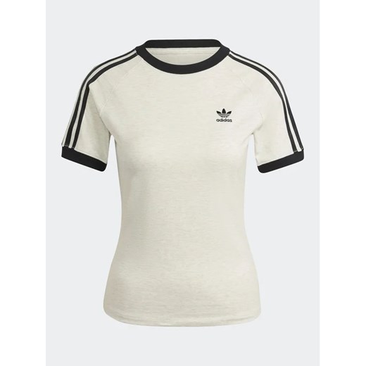 adidas T-Shirt 3-Stripes IR8104 Biały Slim Fit M MODIVO