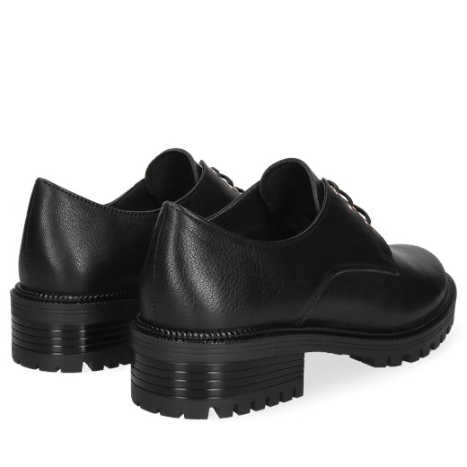 Damskie, półbuty z czarnej skóry naturalnej, Conhpol Relax, RE2606-05 38 Konopka Shoes