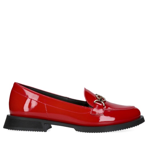 Damskie loafersy z czerwonej skóry lakierowanej, Conhpol Relax, RE2756-02 ze sklepu Konopka Shoes w kategorii Mokasyny damskie - zdjęcie 169734435