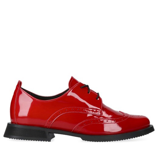 Damskie, półbuty z czerwonej skóry naturalnej, Conhpol Relax, RE2761-03 ze sklepu Konopka Shoes w kategorii Półbuty damskie - zdjęcie 169734465