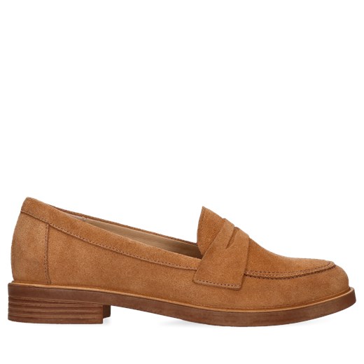 Damskie loafersy brązowe ze skóry zamszowej, Conhpol Relax, RE2760-01 39 Konopka Shoes