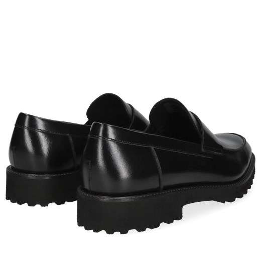 Czarne, męskie loafersy ze skóry, Conhpol, CE6397-01 Conhpol 40 Konopka Shoes
