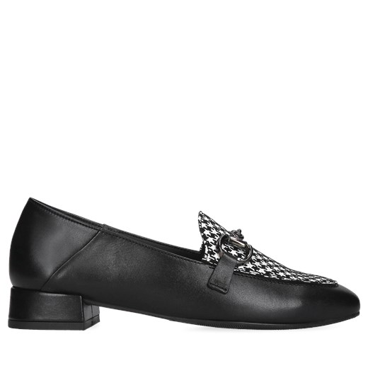 Damskie, czarne loafersy ze skóry licowej, Conhpol Relax, RE2758-01 41 Konopka Shoes