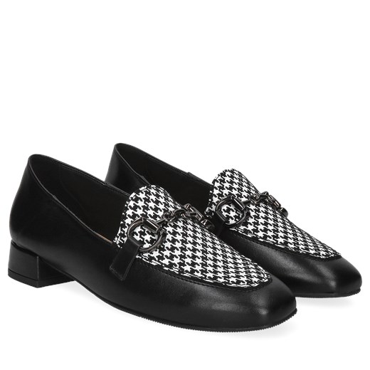 Damskie, czarne loafersy ze skóry licowej, Conhpol Relax, RE2758-01 40 Konopka Shoes