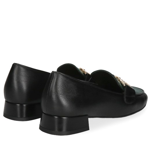 Damskie, czarne loafersy ze skóry zamszowej, Conhpol Relax, RE2757-01 37 Konopka Shoes