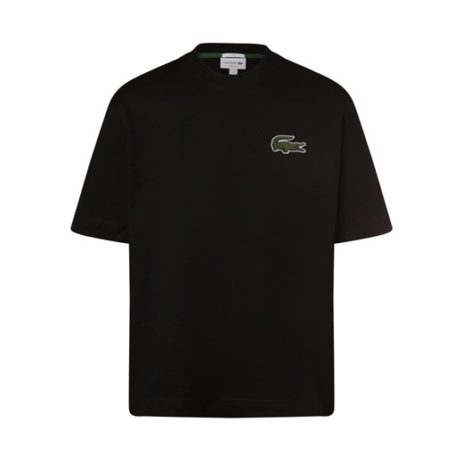 Lacoste T-shirt męski Mężczyźni Bawełna czarny jednolity ze sklepu vangraaf w kategorii T-shirty męskie - zdjęcie 169734609