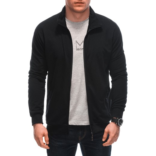 Bluza męska bez kaptura 1637B - czarna ze sklepu Edoti w kategorii Bluzy męskie - zdjęcie 169735009
