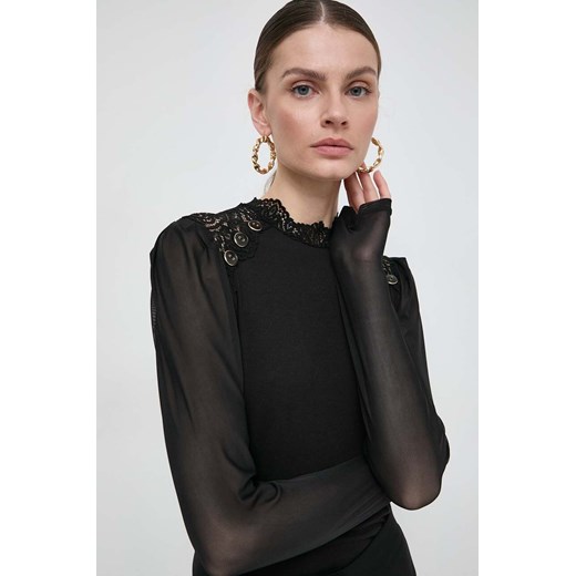 Morgan bluzka damska kolor czarny gładka ze sklepu ANSWEAR.com w kategorii Bluzki damskie - zdjęcie 169735349