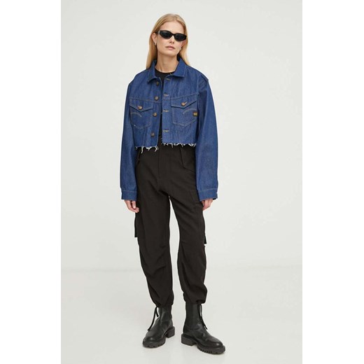 G-Star Raw kurtka jeansowa damska kolor niebieski przejściowa oversize S ANSWEAR.com