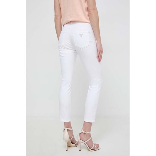 Guess jeansy damskie kolor biały Guess 27 ANSWEAR.com