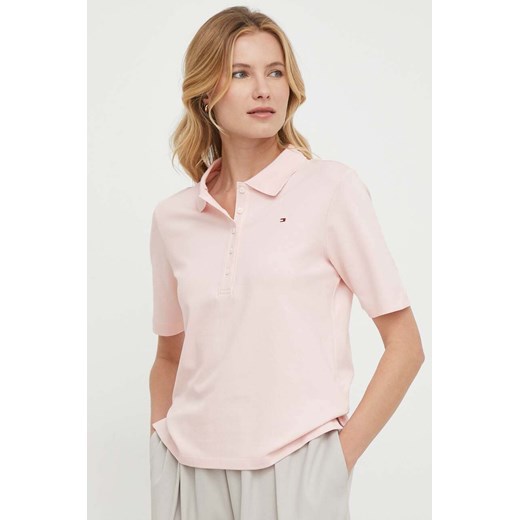 Tommy Hilfiger t-shirt damski kolor różowy WW0WW37820 ze sklepu ANSWEAR.com w kategorii Bluzki damskie - zdjęcie 169736155