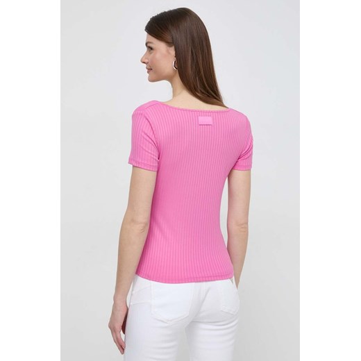 Guess t-shirt damski kolor różowy Guess L ANSWEAR.com