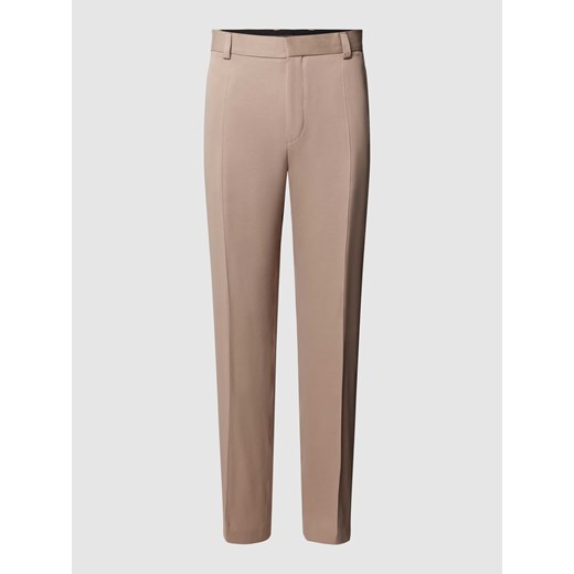 Spodnie z zakładkami w pasie o kroju regular fit z dodatkiem wiskozy model ‘Teagen’ ze sklepu Peek&Cloppenburg  w kategorii Spodnie męskie - zdjęcie 169737475
