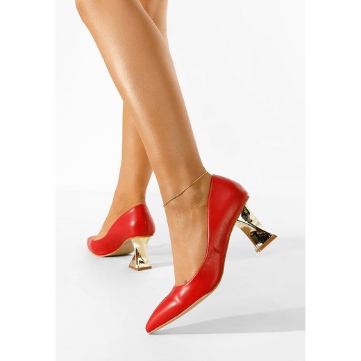 Czerwone szpilki na platformie Rociana ze sklepu Zapatos w kategorii Czółenka - zdjęcie 169741306