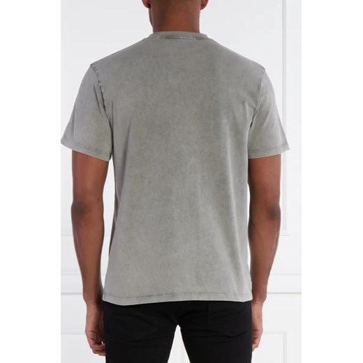 Szary t-shirt męski Just Cavalli na wiosnę z bawełny